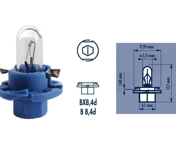 NARVA žarulja pvc podnožje 12V 1,2W  B8,4d - 170273000