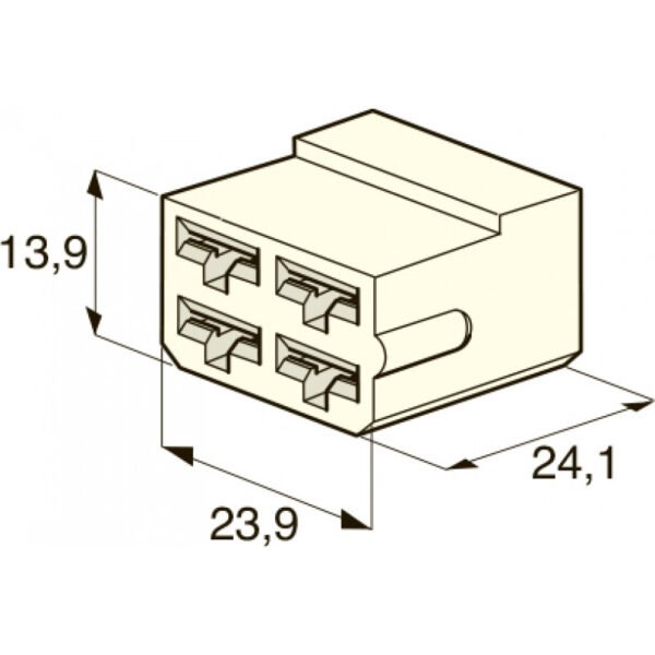 MTA kućište konektora 4 staze - ženski