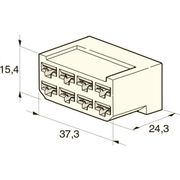 MTA kućište konektora 8 staza - ženski