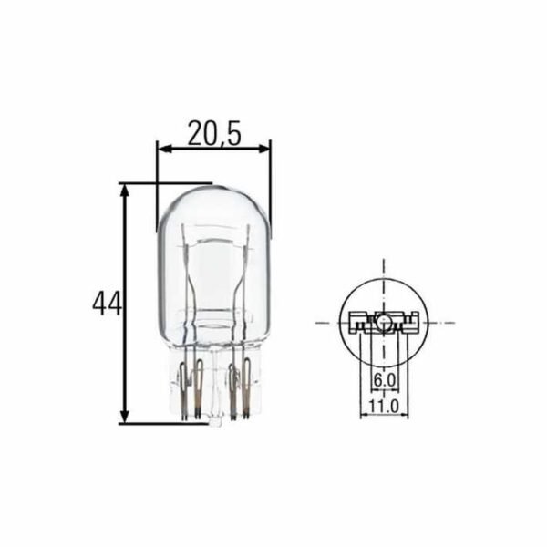 HELLA žarulja ubodna 21/5W, W3x16, 12V W21/5W - 8GD 008 893-002