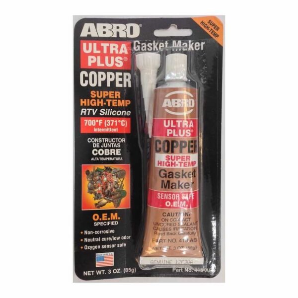 ABRO Ultra Plus Copper RTV Silicone Gasket Maker 85gr - silikon za brtvljenje bakar