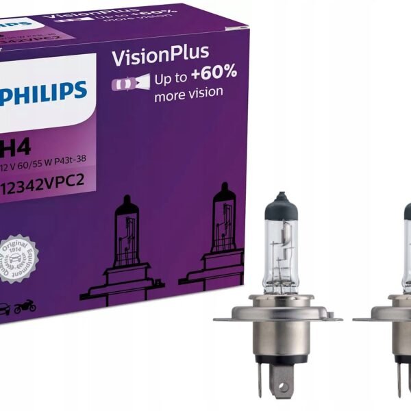 PHILIPS 12V H4 60/55W +60% Vision Plus 2 komada -set P43t