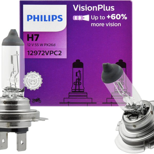PHILIPS 12V H7 55W +60% Vision Plus 2 komada -set PX26d