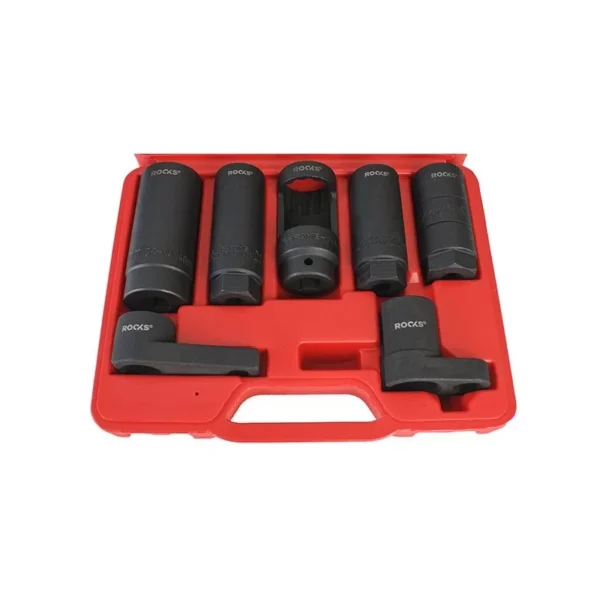 ROOKS set nasadnih ključeva za lambda sonde u koferu - 7 dijelova